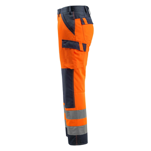 Pantalons de travail d'hiver pour hommes robustes OEM multi-poches haute visibilité pantalons de construction industrielle polyester respirant - Product Image 5