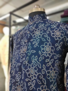 <b>Men's</b> <b>Festival</b> <b>Wear</b> Long Kurt Collection Soft Cotton Modal Silk Bandhni Print - Product Image 5