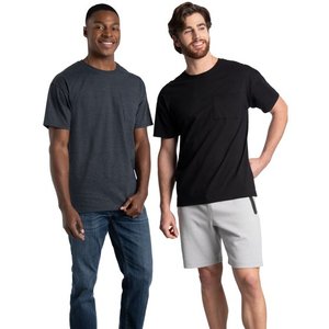 T-shirt basique à col rond pour hommes 100% coton, couleur unie, hauts classiques de haute qualité avec motif lavé, tenue quotidienne décontractée - Product Image 2