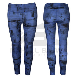 Vente en gros du fabricant de leggings de sport taille haute avec impression de mode personnalisée pour les dames; tissu de soie de course décontracté pratique - Product Image 6