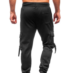 Vêtements de plein air hommes pantalon décontracté travail bas quantité minimale de commande hommes coton fait pantalon taille haute droite - Product Image 3