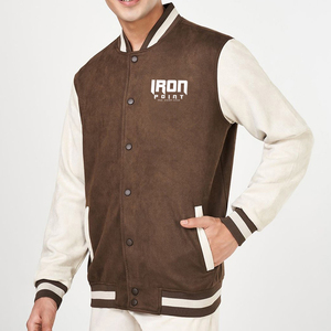 Vestes universitaires à logo brodé personnalisé, vente chaude, nouveau design, style streetwear, veste en toile, prix de gros disponibles - Product Image 2