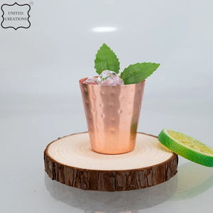 100% Pure Copper <b>Cup</b> Drinkware Hammered Copper Tumblers Customized Sizes <b>Cups</b> for Ayurveda Health Benefits - Product Image 2