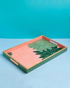 Home Dining Wooden Enamel Serving Tray Daily Use <b>Kitchen</b> Tray - Product Image 5