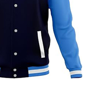 OEM personalizado de color sólido de manga larga chaqueta de béisbol Varsity para las mujeres última llegada al por mayor llanura chaquetas Varsity en blanco - Product Image 3