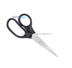 Tijeras de mango de plástico negro con hoja de acero inoxidable Fuente de alimentación manual para instrumentos quirúrgicos - Product Image 3