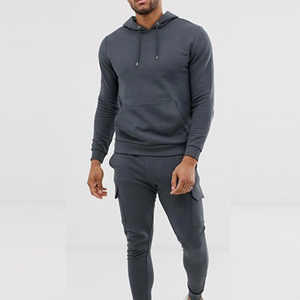Survêtements décontractés pour hommes, en polyester/coton, imprimés, couleur unie, taille plus, à capuche, style unique, fabrication sur mesure, matériau durable - Product Image 1