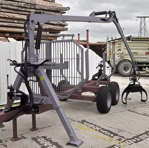 Remolque para Troncos de Madera con Grúa Cargadora - Product Image 1