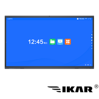 Pantalla Táctil Interactiva Inteligente 4K UHD de 75-86 Pulgadas, Pizarra Interactiva con Sistema Operativo Dual, Pizarra Interactiva Blanca