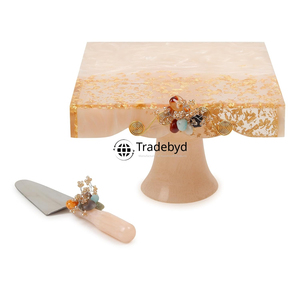 Soporte de pastel de resina de lujo para celebración de cumpleaños boda postre Buffet MESA CENTRO DE MESA Tradebyd - Product Image 2