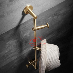 Modern Design Brass Metal Cloths Hanging Hooks for Home Hotel <b>Keys</b> Bags Wall Mount Metal Hooks - Product Image 2
