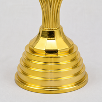 Trophée personnalisé en plastique doré avec logo, 33 cm, 27,5 cm, 24 cm, pour champion, vainqueur, récompense sportive, base dorée