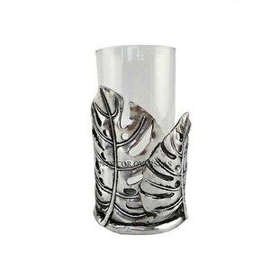 Último patrón llegada Metal chapado en oro y vidrio transparente aspecto atractivo diseñador hogar decorativo huracán portavelas suministro - Product Image 2