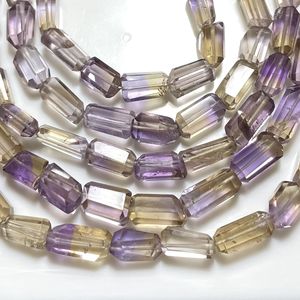 Perles en forme de pépite à facettes amétrine, perles de forme inégale de pierres précieuses naturelles, boutique de perles en gros - Product Image 4