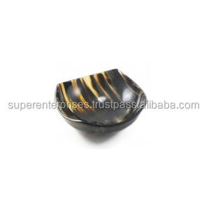 Nouveau Corne Matériel Conception Bol De Service Intérieur Décor À La Maison Animal Corne Matériaux Vaisselle Finition Naturelle Décor Coloré Bols - Product Image 5