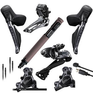 Kit de mise à niveau Top Shimanos Ultegra Di2 R8100 2x12 vitesses, fourche en aluminium, système de frein à disque, cadre entièrement amorti, avant/arrière, VTT - Product Image 1