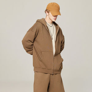 Sudaderas con Capucha Personalizadas Unisex 100% Algodón con Cierre, Estilo Holgado de Felpa Francesa, Moda Urbana, Servicio OEM - Product Image 1