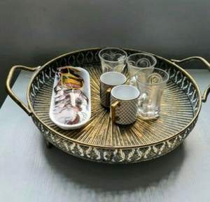 Diseño establecido Artículos de Bar Bandejas de servicio de metal Bandeja de barra de metal de acero inoxidable Bandeja de servicio de bebidas de cerveza de café - Product Image 1