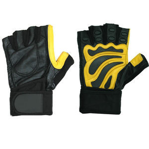 ถุงมือยกน้ำหนักครึ่งนิ้วสำหรับทุกเพศ, ถุงมือยกน้ำหนักออกกำลังกายกันลื่นอุปกรณ์เสริมในยิมผ้าไนล่อนปิดด้วยตีนตุ๊กแก - Product Image 1