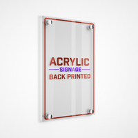 Feuille de signalisation en acrylique personnalisée, imprimée en UV et découpée au laser pour la publicité de marque, l'affichage et la décoration d'événements