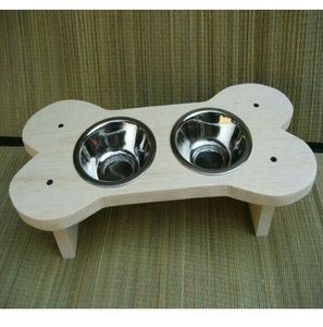 Comedero de Madera para Perros en Oferta con Inserto de Acero, Comedero Premium para Mascotas con Grabado de Hueso de Pata, Comedero de Madera Resistente Hecho a Mano - Product Image 5