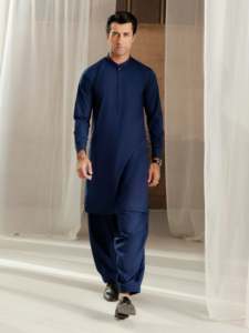 Salwar Kameez pour hommes pakistanais, vêtements de lavage de qualité supérieure, tenue traditionnelle musulmane d'Asie du Sud pour les mariages et les fêtes de l'Aïd, coupe classique - Product Image 2