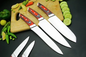 Juego de Cuchillos de Chef Profesionales Hechos a Mano, Acero con Alto Contenido de Carbono, Cuchillos de Cocina Ecológicos, Mango de Madera, Afilados, Venta al por Mayor OEM - Product Image 4