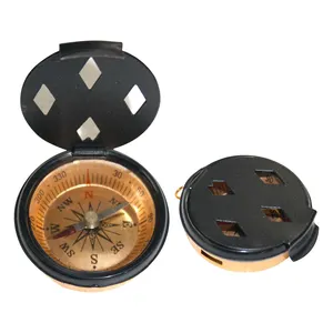 Pocket Compass-Lock Type Compass With Cover dial of the compass is marked in degrees with N S E and W indications