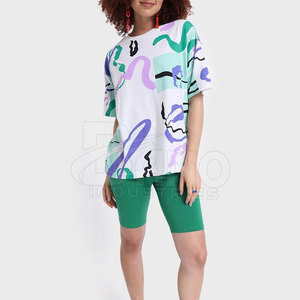 เสื้อยืดผู้หญิงสไตล์ลำลองทันสมัย พร้อมโลโก้สั่งทำ ผ้าฝ้ายแคนวาส 100% แฟชั่นฤดูร้อน ขายดี ดีไซน์ใหม่ - Product Image 4