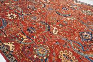 Tapis multicolore en laine nouée à la main pour la maison Taille polyvalente personnalisable avec hauteur de peluche pour n'importe quelle pièce - Product Image 5