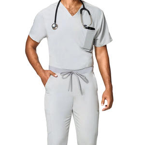 Costumes de gommage d'infirmière d'hôpital de haute qualité pour hommes meilleur costume de gommage médical de conception avec le bas prix de tissu tricoté - Product Image 2