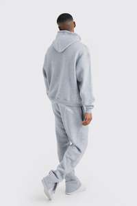 ชุดวอร์มผ้าคอตตอนผ้าโพลีเอสเตอร์แบบสวมศีรษะกางเกงทรงหลวมมีฮู้ดสำหรับผู้ชาย - Product Image 3