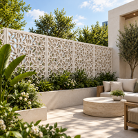 Panneaux décoratifs GRC personnalisés pour l'extérieur, revêtement mural en GFRC pour l'intimité, pour hôtels, villas et bâtiments commerciaux