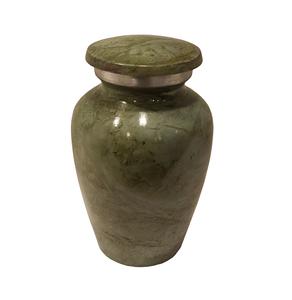 <b>Stone</b> Finished Aluminum Keepsake Urn With Green Color Funeral Supplies Cremation Urns at Low Price - Product Image 1