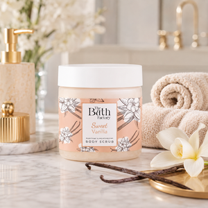 The Bath Factory Sweet Vanilla Shea <b>Body</b> <b>Scrub</b> Exfoliating for Smooth and Radiant Skin - Product Image 3