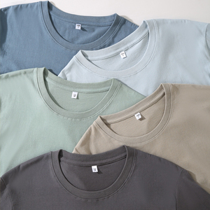 T-shirt de luxe noir Polyester lourd Coton Streetwear Unisexe Designer Blanc Logo personnalisé Simple T-shirt surdimensionné pour hommes - Product Image 2