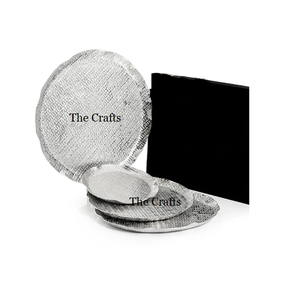 Plateau de service en métal de couleur verte avec poignées dorées Plateau de collations au chocolat de forme ronde de qualité supérieure à bas prix - Product Image 5