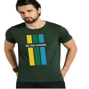 Camiseta de hombre Hip Hop unisex suave liso de secado rápido con cuello sólido 2022 logotipo personalizado al por mayor tejido de poliéster/algodón - Product Image 2