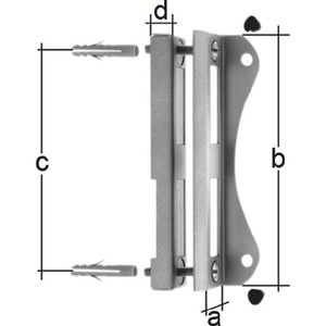 Galvanized 30mm Lock Case Model 2392 for DIN Left/Right GAH <b>Storage</b> <b>Lockers</b> - Product Image 3