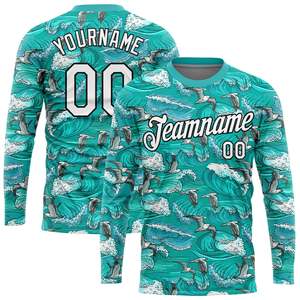 Maillot de pêche à manches longues pour hommes sublimation personnalisée protection UV séchage rapide évacuation de l'humidité vêtements de performance d'extérieur - Product Image 1