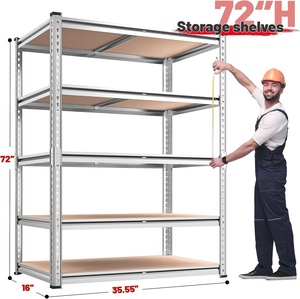 72인치 높이 x 35.55인치 너비 x 16인치 깊이 5단 조립 간편 조절 가능 고하중 선반 차고 선반 보관 선반 - Product Image 2