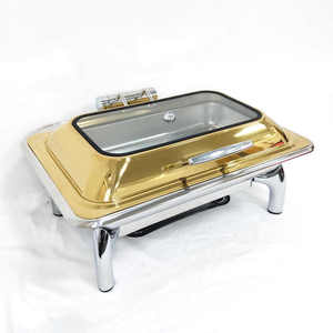 9qt Stainless Steel Chafing Dish <b>Food</b> <b>Heater</b> Buffet Stove Hot Pot Heating Pot Commercial Rectangular Buffet Server and Warmer - Product Image 2