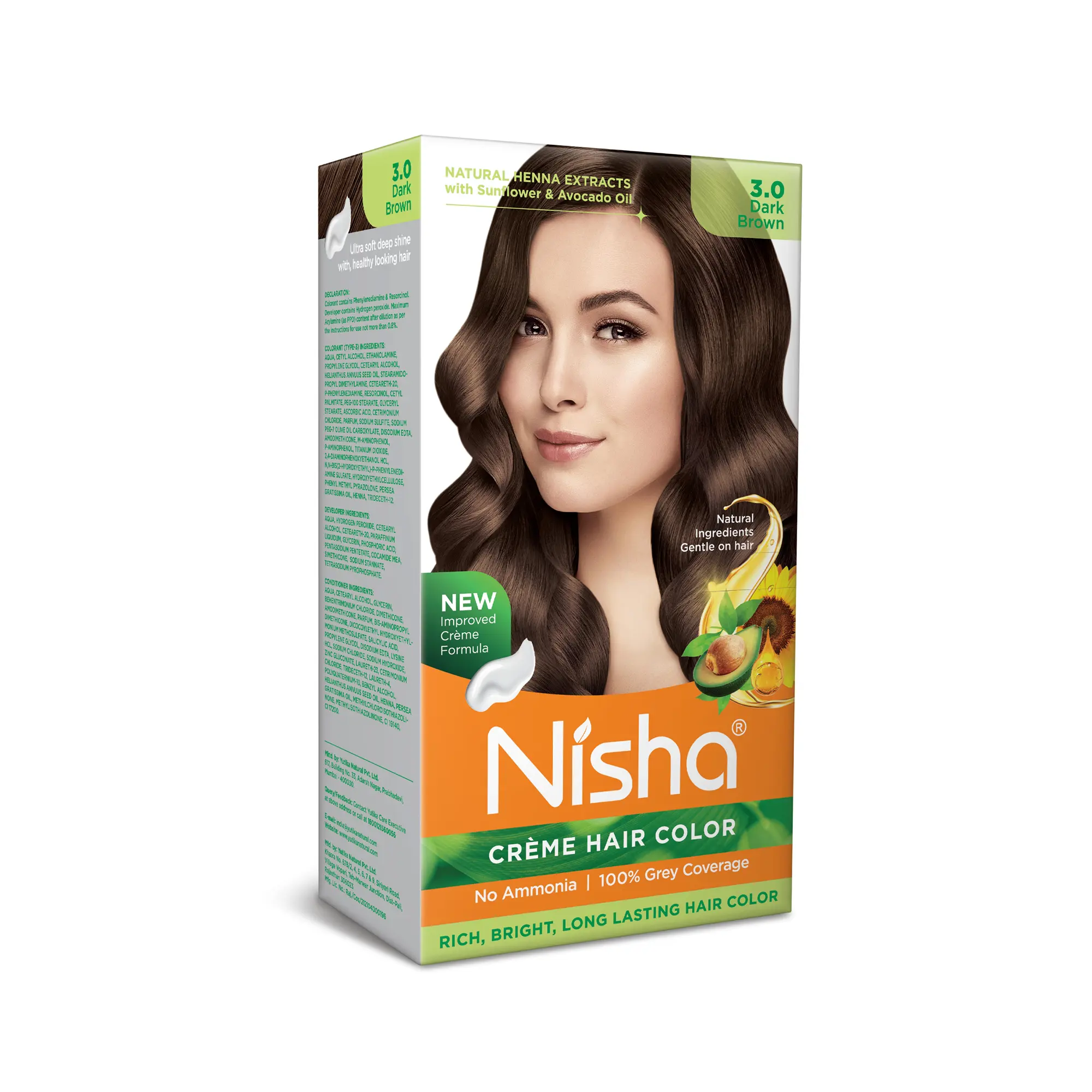 Buy Premium Quality Dark Brown Hair Color 100% Grey Coverage Conditioning With Natural Herbs 120gm Dark Brown