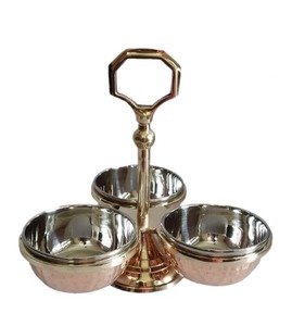 Tazón para servir encurtidos de acero y cobre, obtenga su ración de encurtidos frescos, ácidos y muy satisfactorios, Plato para encurtidos, Tarro para encurtidos, Tazón para encurtidos - Product Image 1