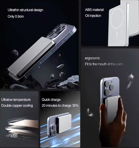 Nouvelle arrivée, batterie externe portable mini de haute qualité 10000mAh, charge rapide Pd22.5w, affichage numérique, charge sans fil magnétique, batterie externe - Product Image 2