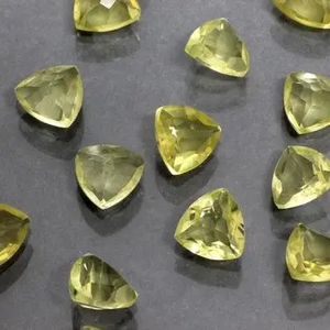 En gros 7mm Facettes Trillion Cut Naturel Citron Quartz Pierres Précieuses Meilleur Prix Fournisseur Régulier Cristal Matériel Acheter Maintenant! - Product Image 3