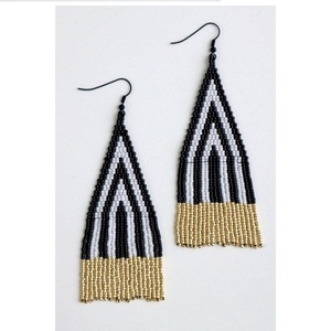 Pendientes de bordado de cuentas de semillas de la mejor calidad, pendientes de cuentas bordadas, pendientes de bordado hechos a mano, personalización completa - Product Image 2