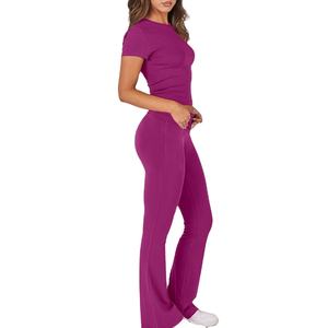 Trajes elásticos de mujer de calidad superior personalizados multicolor y diferentes tamaños traje elástico de patrón sólido más vendido - Product Image 4