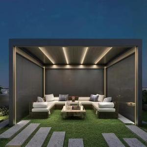 Pergola de jardin en aluminium imperméable de qualité supérieure, pavillon modulaire extérieur, toit à lamelles réglables, auvent sur mesure, vente en gros - Product Image 1