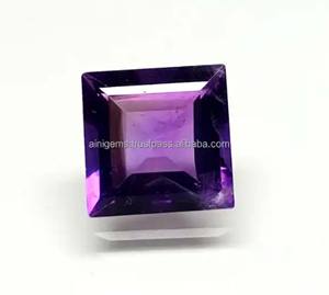 Piedra preciosa de amatista natural, amatista facetada de piedra brasileña, piedra amatista cuadrada semipreciosa a precio mayorista - Product Image 4